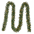 Home Accents Holiday 18 ft. Pre Lit Kingston Indoor/Outdoor Garland Decoration with 70 Sparkling Warm Clear Lights